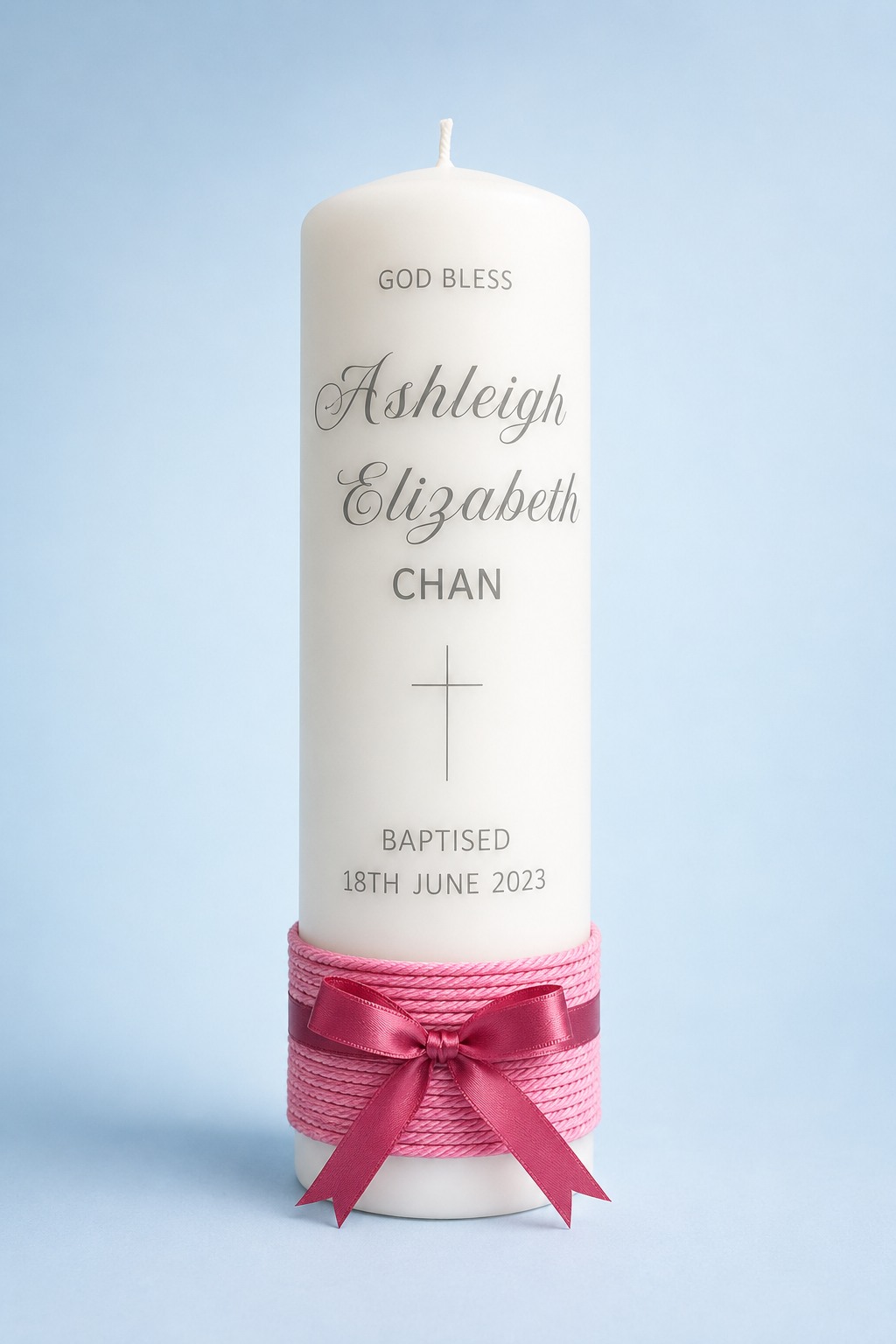 Ashleigh Baptism Candle by Flame of Faith