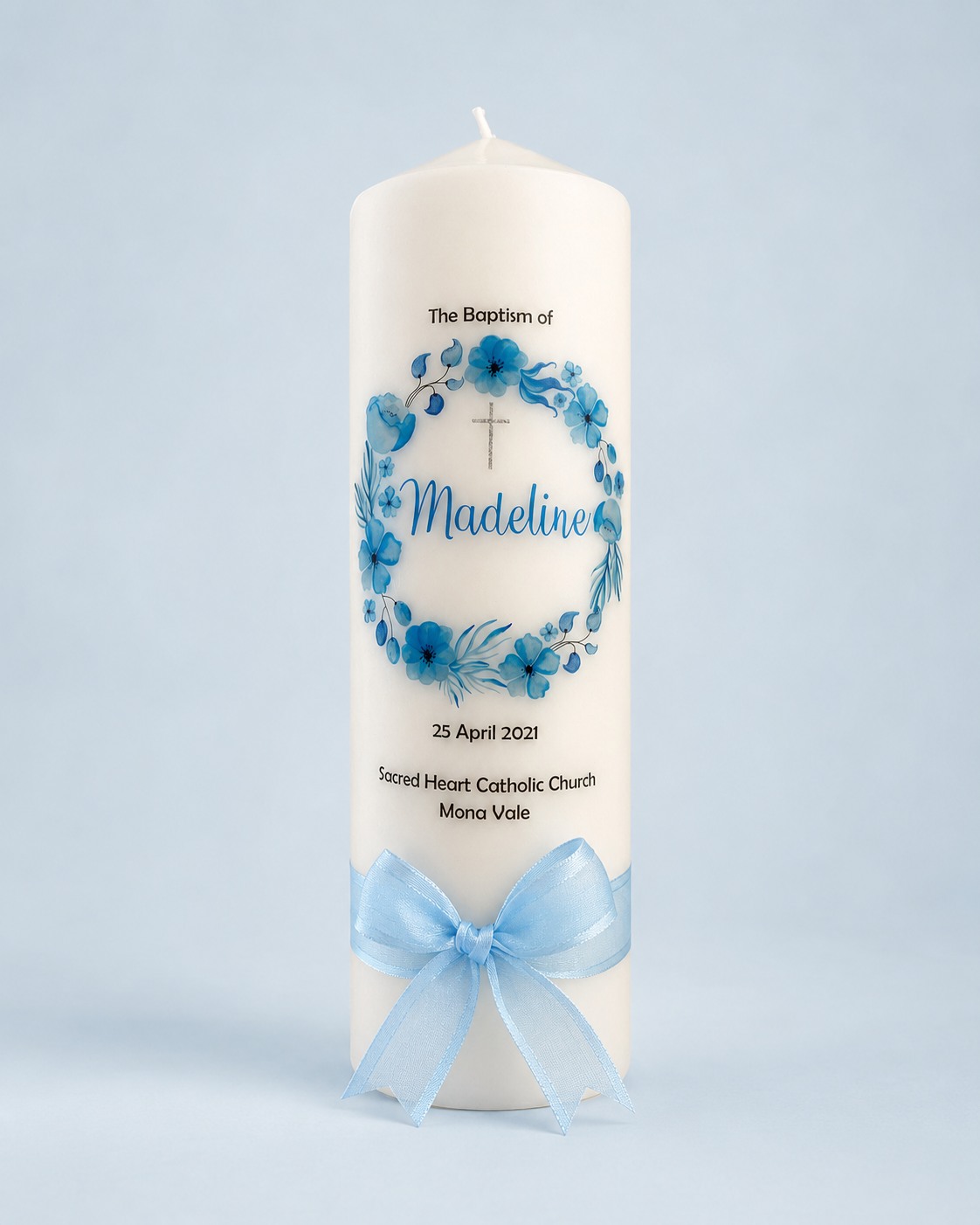 Madeline Baptism Candle by Flame of Faith