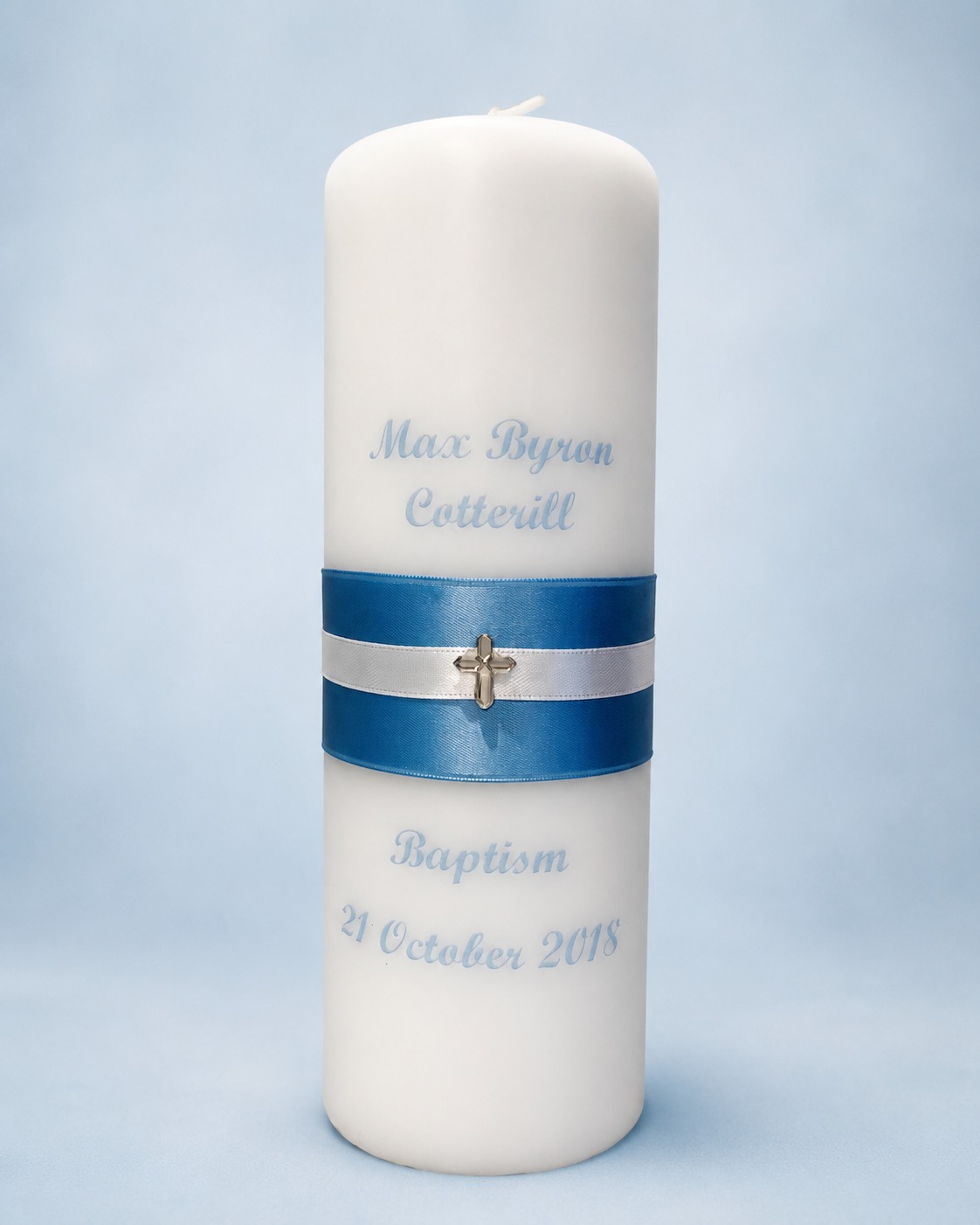 Max Baptism Candle by Flame of Faith