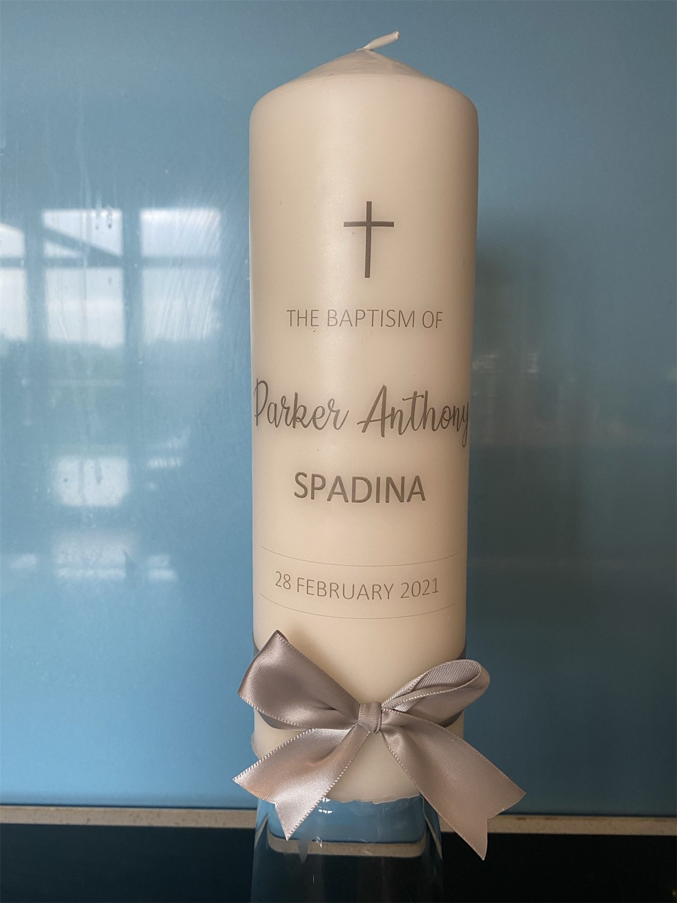Parker Baptism Candle by Flame of Faith